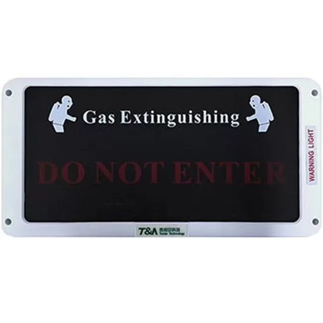 how can a gas extinguishing warning indicator be effectively uses in an industrial settings 1