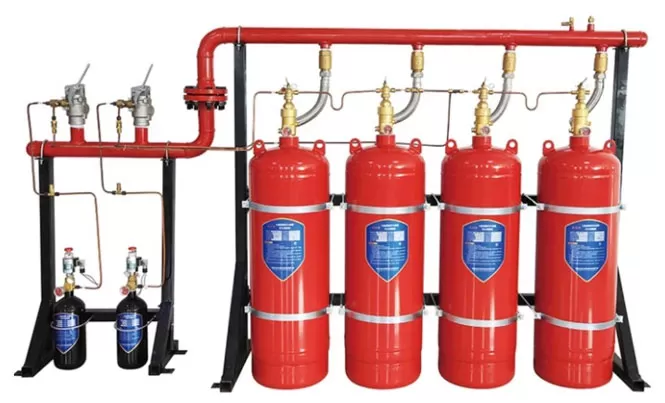 where to apply a gas extinguishing system