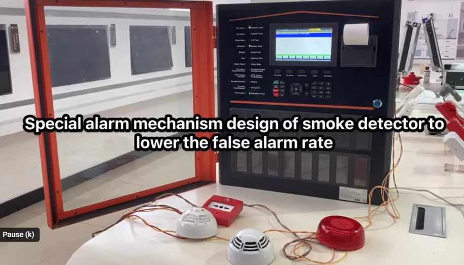 TX7 Sistema de alarma de incendio direccionable Detector de humo de prueba